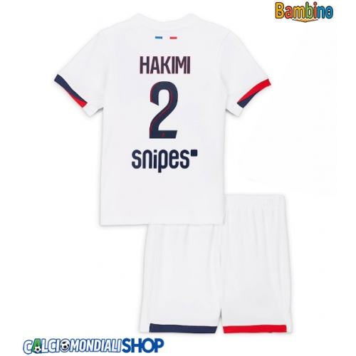 Maglie da calcio Paris Saint-Germain Achraf Hakimi #2 Seconda Maglia Bambino 2025-26 Manica Corta + Pantaloni corti)
